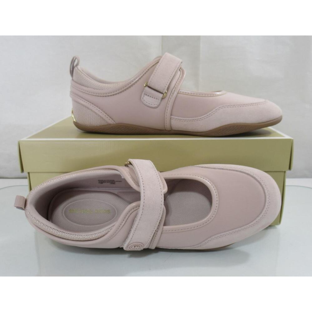 Michael Kors Kyler Slip On Mary Jane Sneaker Suede Leather Soft Pink Size 7.5